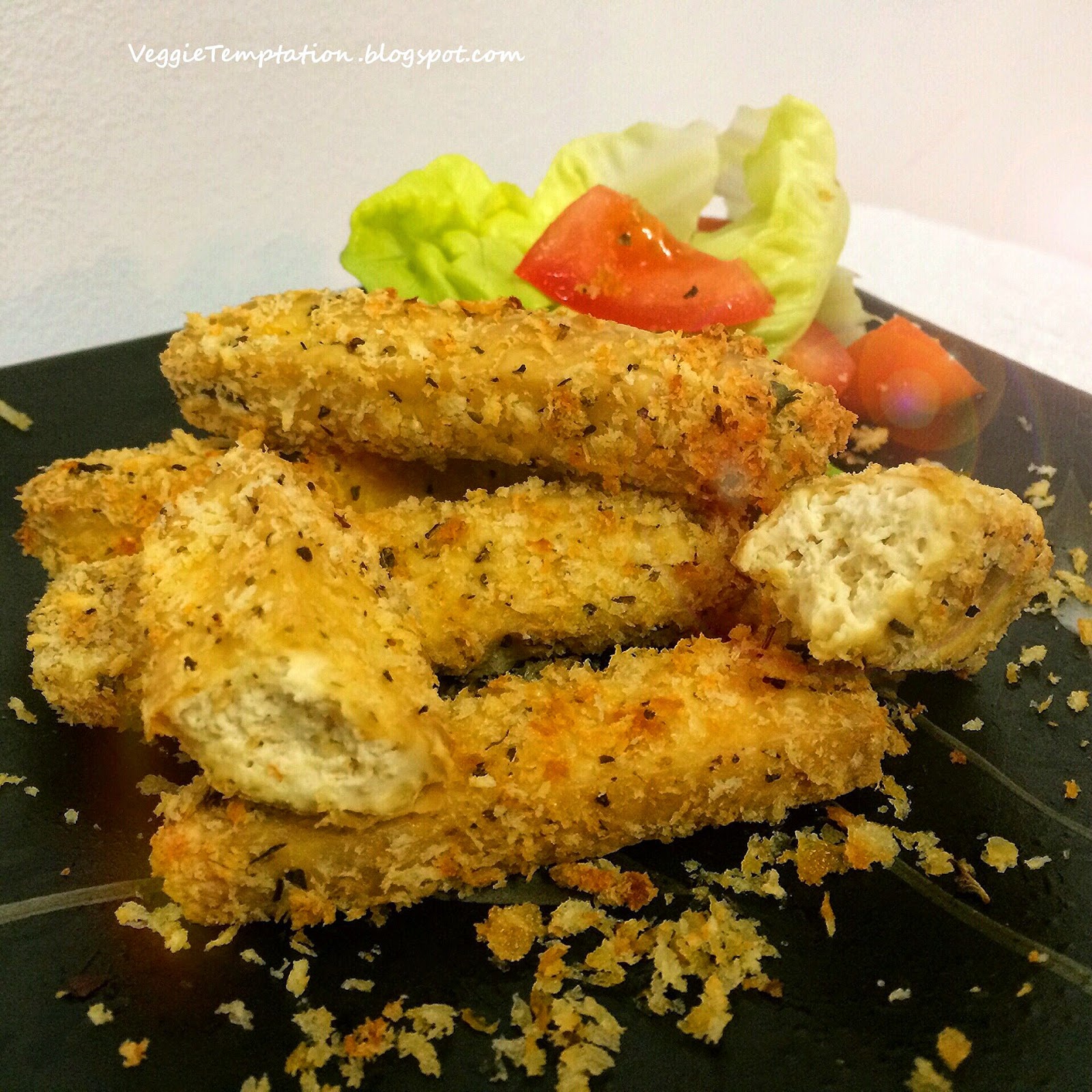 ♥ Veggie Temptation Vegan Baked Tofu Cheese Finger (Oven & Air Fryer)